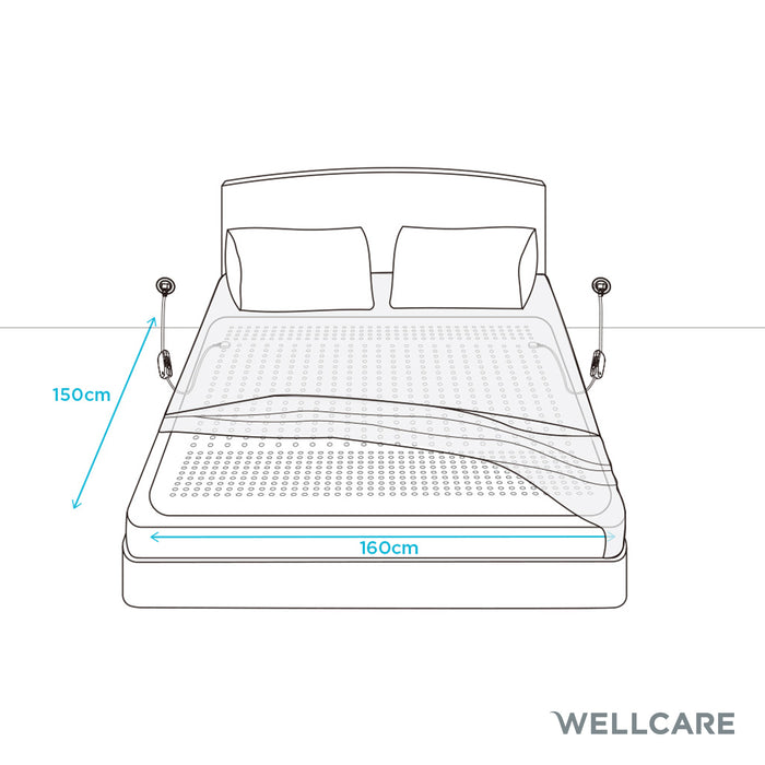 WellCare Elektrische onderdeken Cosy Fleece wit 160x150 cm 79503.01