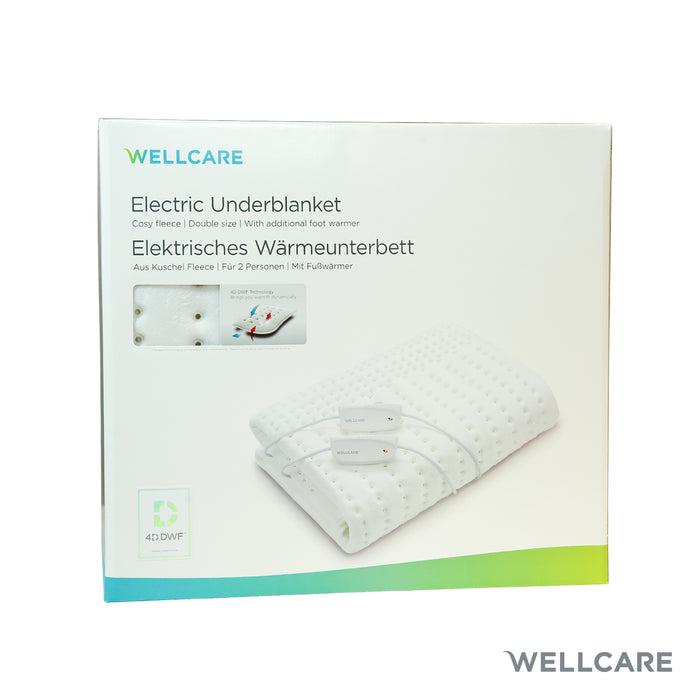 WellCare Elektrische onderdeken Cosy Fleece wit 160x150 cm 79503.01