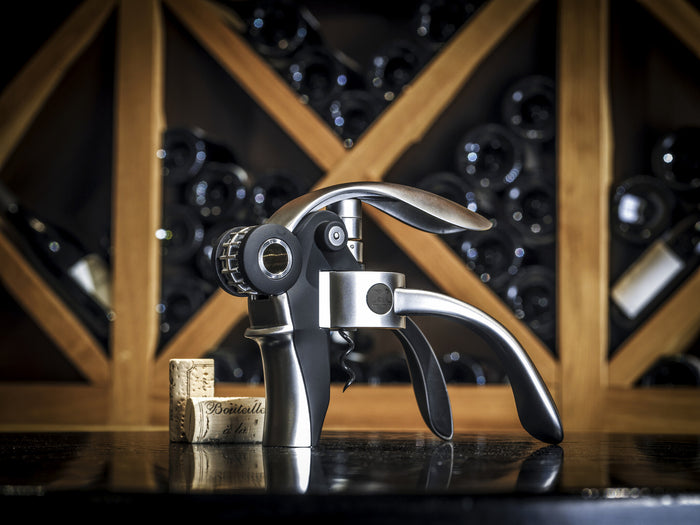 Peugeot Baltaz kurkentrekker met hefboom en dopsnijder - chroom-zwart