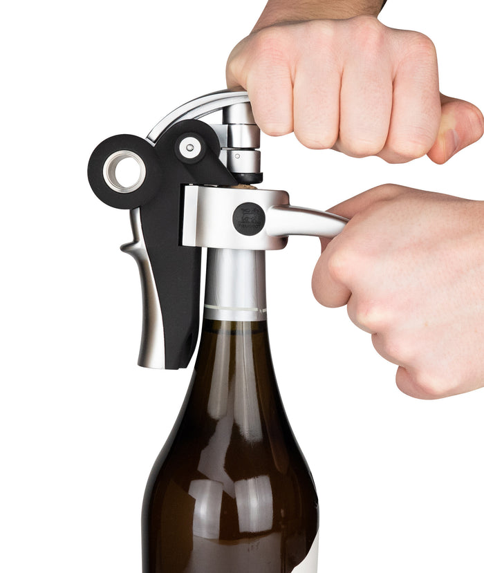 Peugeot Baltaz kurkentrekker met hefboom en dopsnijder - chroom-zwart
