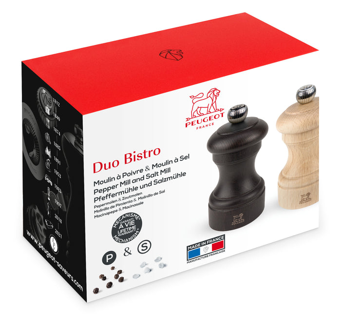 Peugeot Bistro peper- en zoutmolen 10 cm - chocolade-naturel