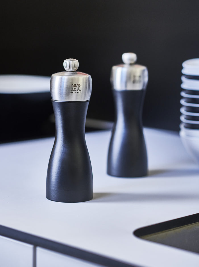 Peugeot Fidji peper- en zoutmolen 15 cm - mat zwart - beukenhout