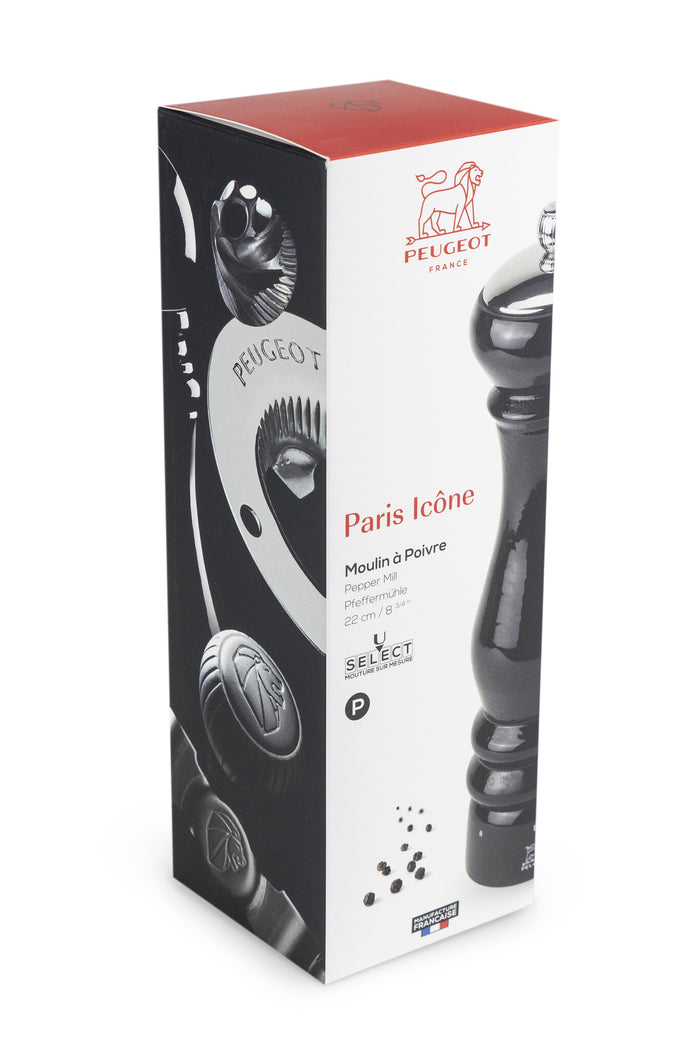 Peugeot Paris Icone pepermolen 22 cm - zwart - beukenhout - U-select