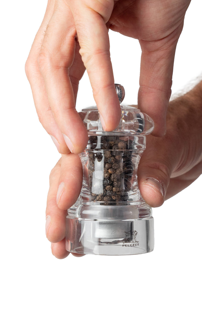 Peugeot Bistro pepermolen 10 cm - transparant - acryl