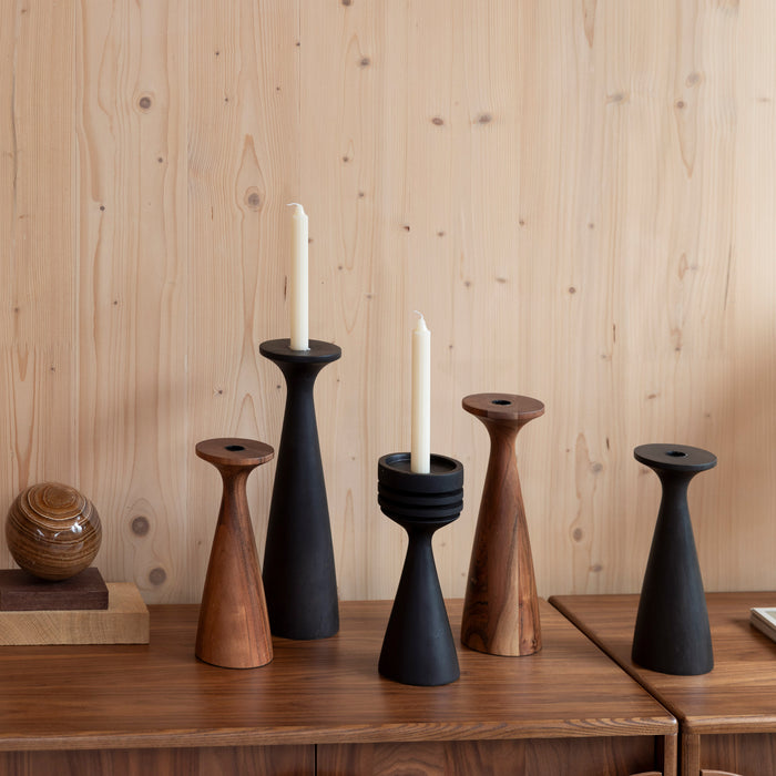 Zuiver Flames Kandelaar L - Zwart