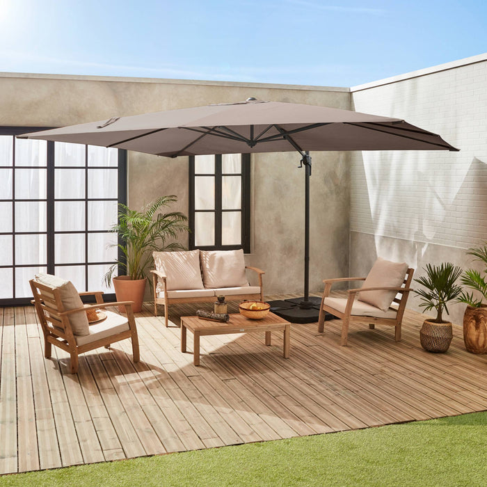 sweeek - Rechthoekige zweefparasol 3x4 m – Antibes