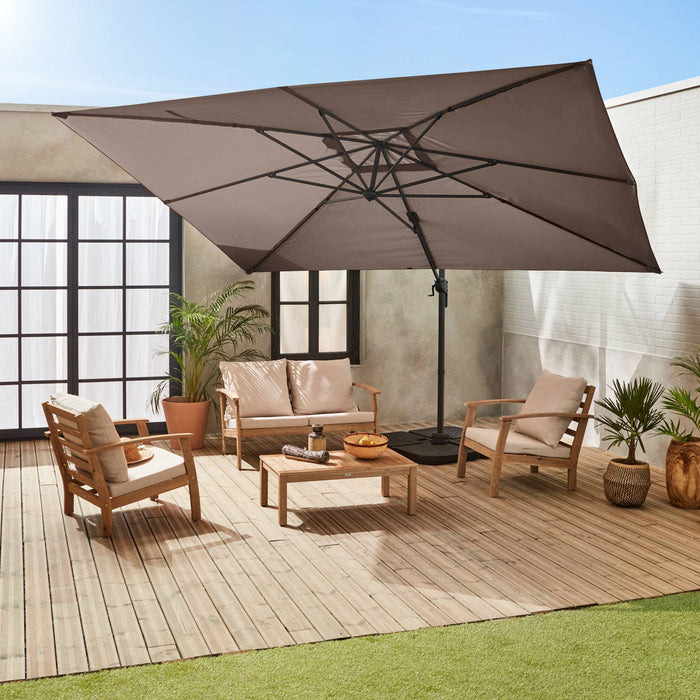 sweeek - Rechthoekige zweefparasol 3x4 m – Antibes
