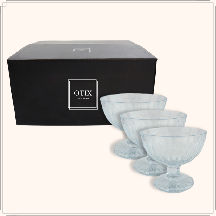 OTIX Dessert schaaltjes Ijscoupe Ijsbeker Set van 3 Glas 200 ml