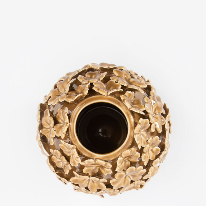 Sissy-Boy Goudbruine vaas met klavertjes