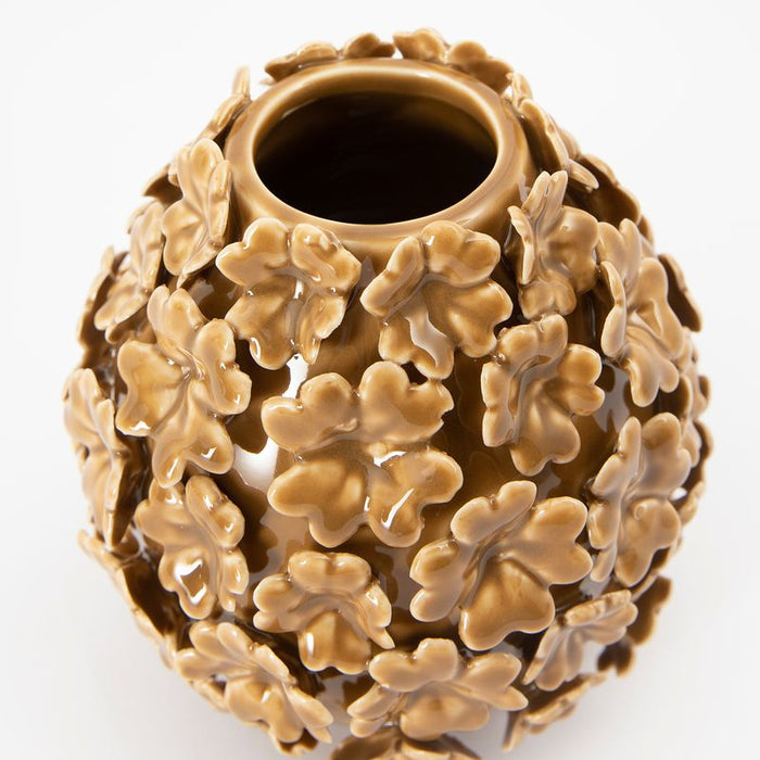 Sissy-Boy Goudbruine vaas met klavertjes