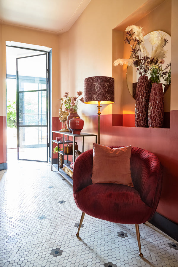 Light&living Vaas Ø15x46 cm TOINE keramiek bordeaux