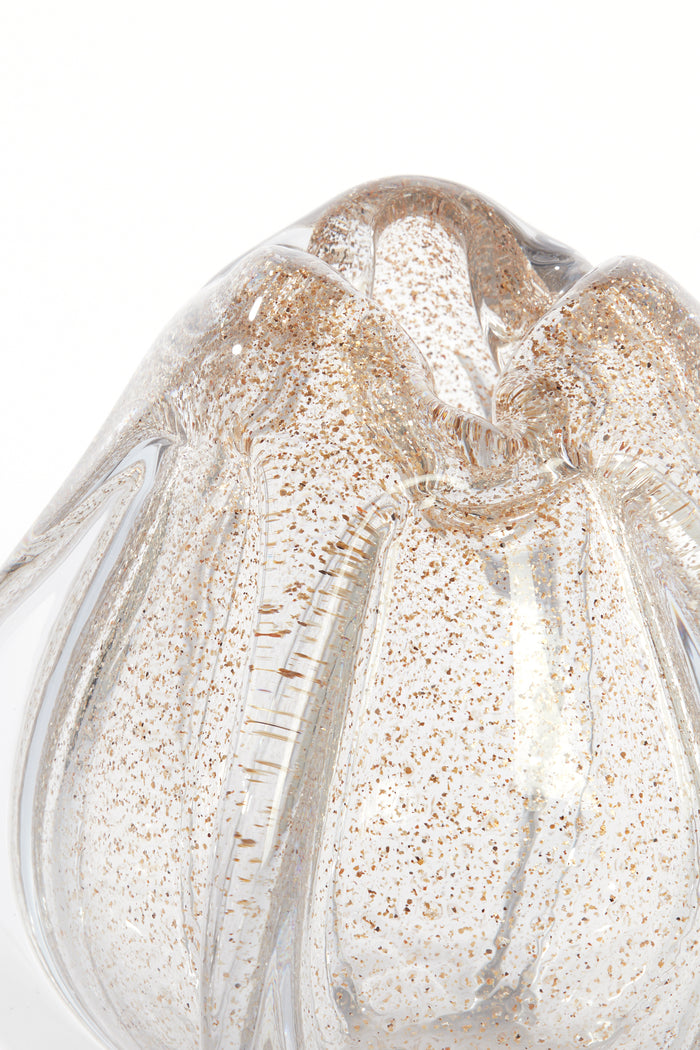 Light&living Vaas Ø24,5x22 cm MURELA glas transparant+glitter zand