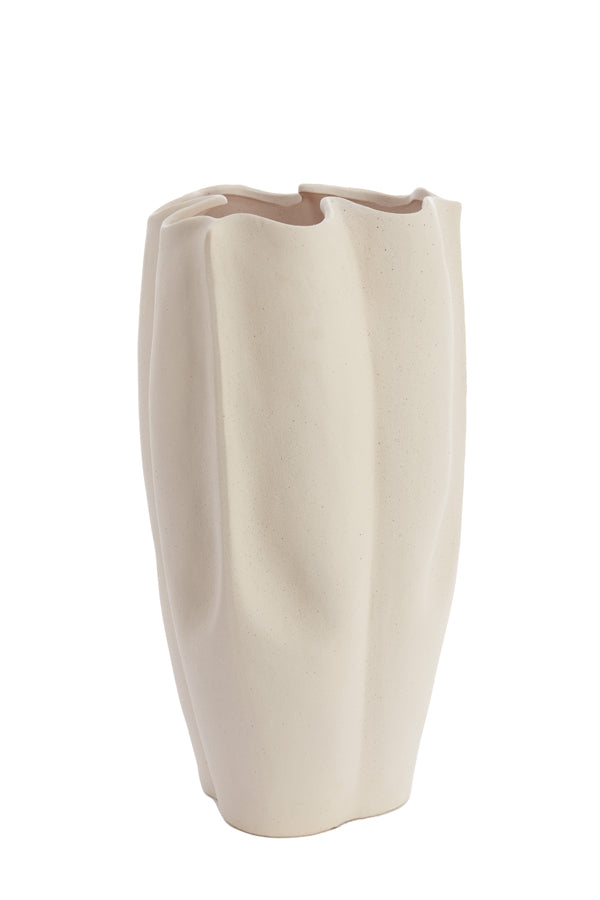 Light&living Vaas deco 28x27,5x56 cm SANGULI keramiek crème