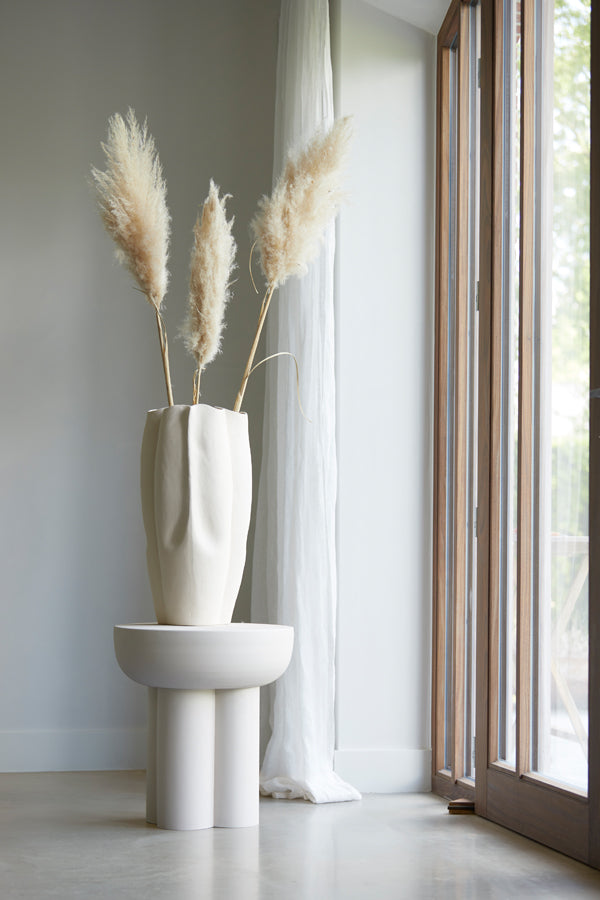 Light&living Vaas deco 28x27,5x56 cm SANGULI keramiek crème