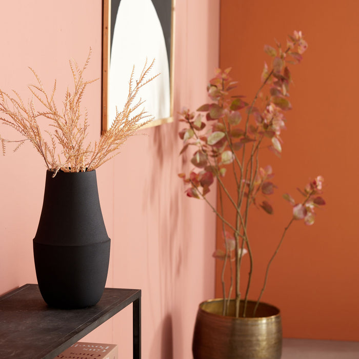 Luqaza Vaas Alen - Zwart - 20x20x36.5cm