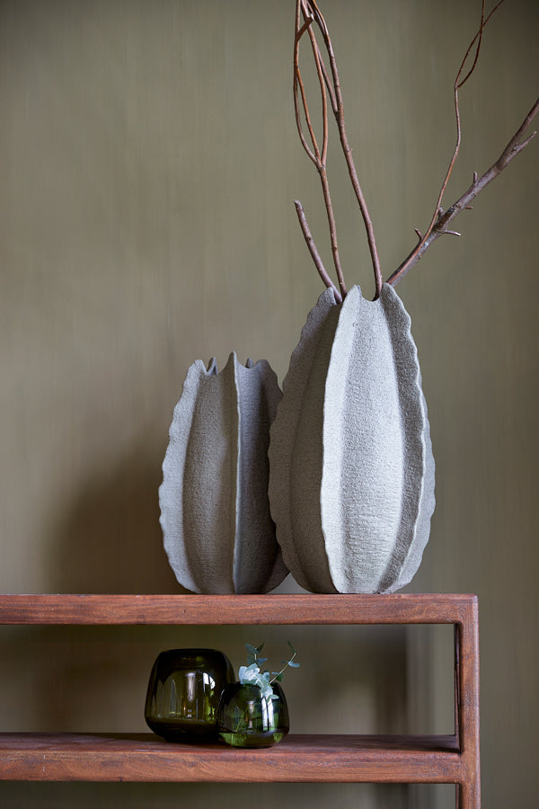 Light&living Vaas deco Ø31x53 cm KELAPA keramiek grijs groen