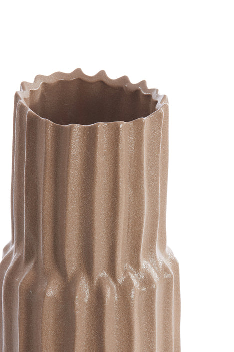 Light&living Vaas deco Ø17x58 cm LONGA keramiek grijs bruin