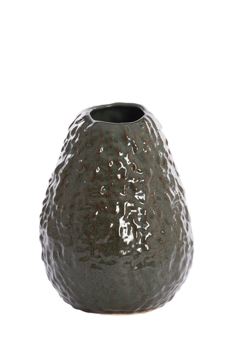 Light&living Vaas deco 22,5x22x29,5 cm AVOCADO keramiek bruin+groen