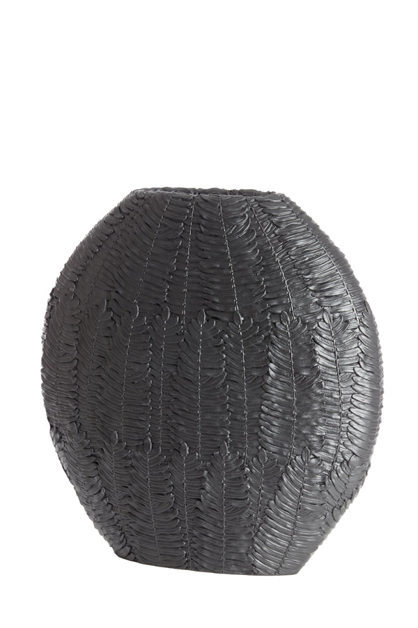 Light & Living Light&living Vaas deco 40,5x11x40 cm NIVICA mat zwart