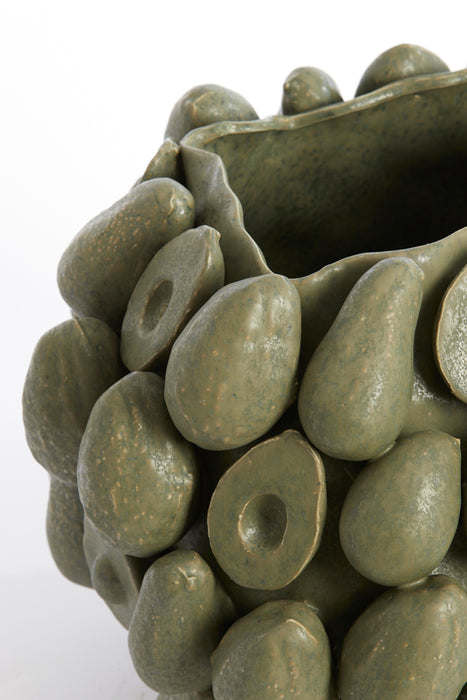 Light&living Vaas deco 36x35,5x31,5 cm AVOCADO keramiek olijf groen