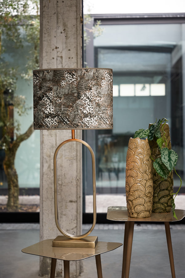 Light&living Vaas Ø14x40,5 cm TRAVIS keramiek olijf groen