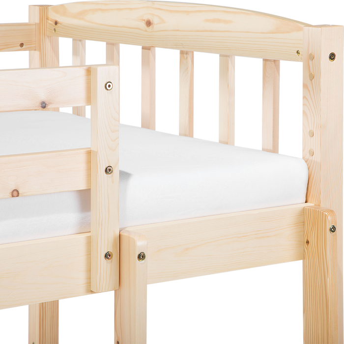 Beliani - REVIN - Stapelbed - Lichtbruin - 90 x 200 cm - Dennenhout