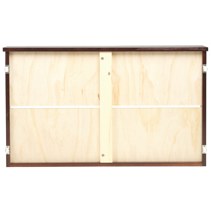 Beliani - RUMILLY - Bedlade set van 2 - Donkerbruin - Dennenhout