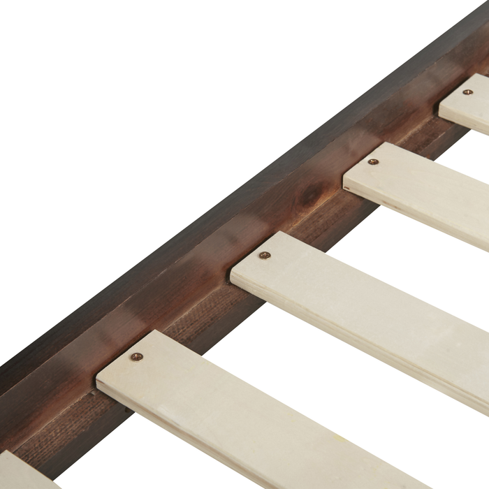 Beliani - REGAT - Stapelbed - Donkerbruin - 90 x 200 - Grenenhout