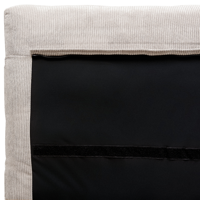 Beliani - MELLE - Tweepersoonsbed - Taupe - 180 x 200 cm - Corduroy