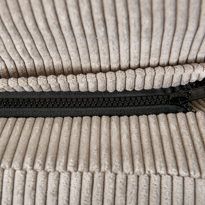 Beliani - MELLE - Tweepersoonsbed - Taupe - 140 x 200 cm - Corduroy