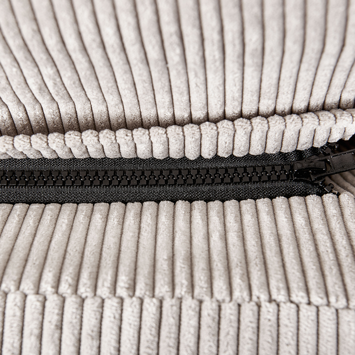 Beliani - MELLE - Tweepersoonsbed - Taupe - 160 x 200 cm - Corduroy