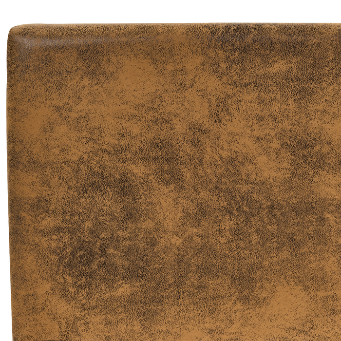 Beliani - FITOU - Tweepersoonsbed - Bruin - 140 x 200 cm - Kunstleer