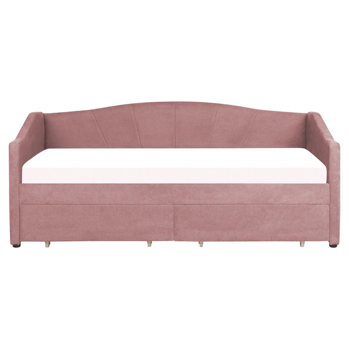 Beliani - VITTEL - Bed met opberger - Roze - Polyester