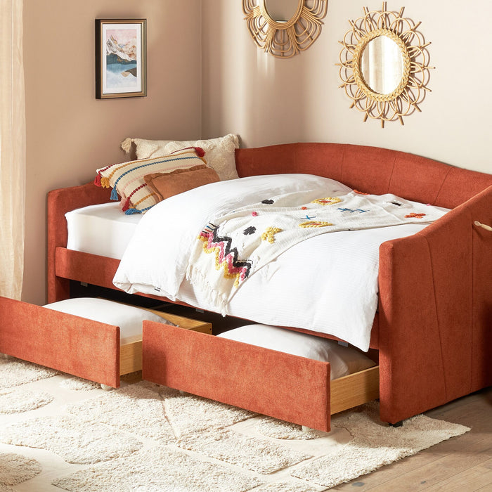Beliani - VITTEL - Bed met opberger - Rood - Polyester