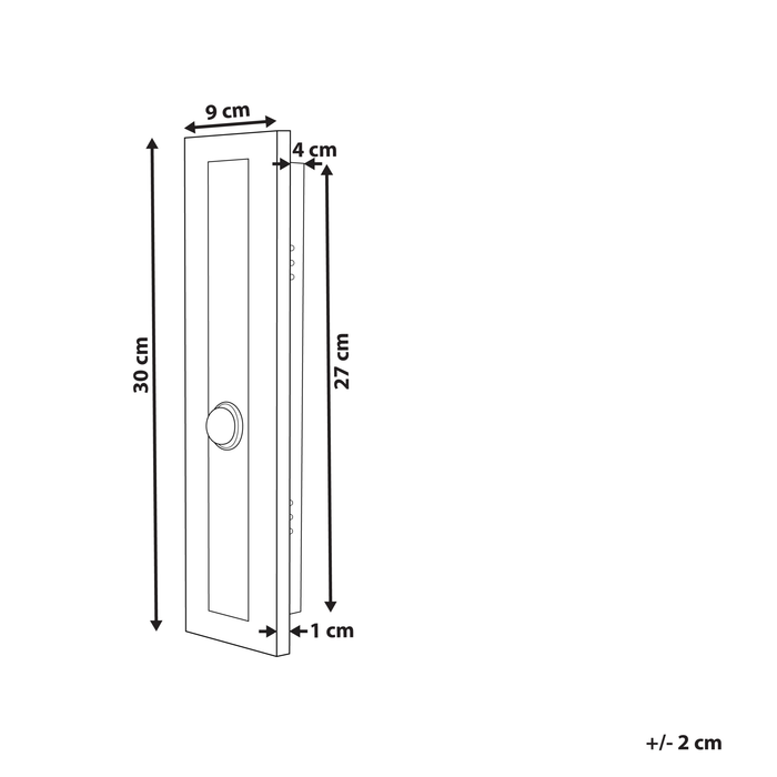 Beliani - SAVANE - Wandlamp - Zwart - 30 cm - Staal
