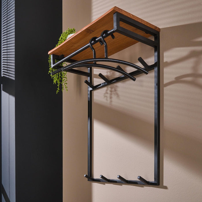 Fraaai - Joshua kapstok 2x4 haken hoog acaciahout