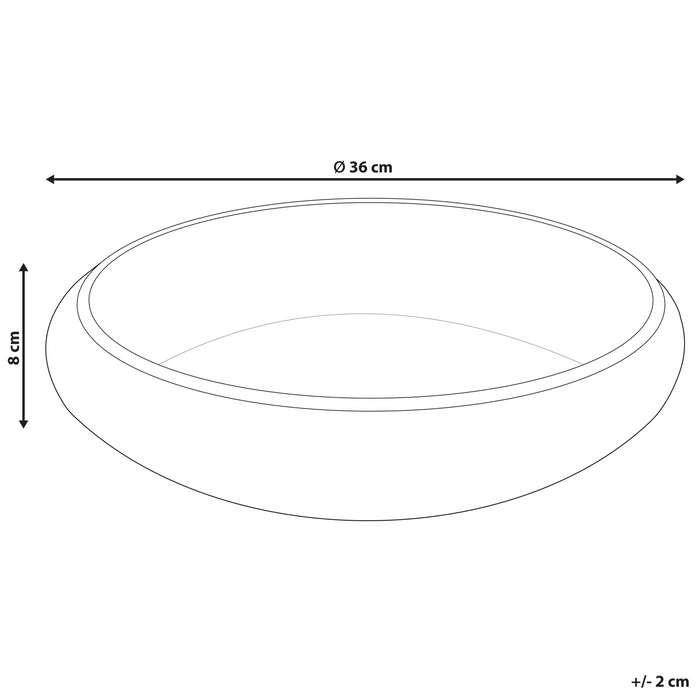 Beliani - INDRAGIRI - Decoratieve schaal - Natuurlijk - Rotan
