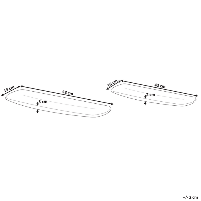Beliani - BRANTAS - Decoratief dienblad set van 2 - Goud - Aluminium