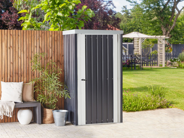 Beliani - UMBRIA - Tuinhuis - Grijs - Staal