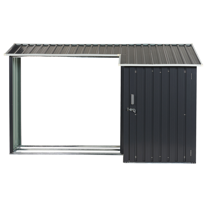 Beliani - AOSTA - Tuinhuis - Grijs - Staal