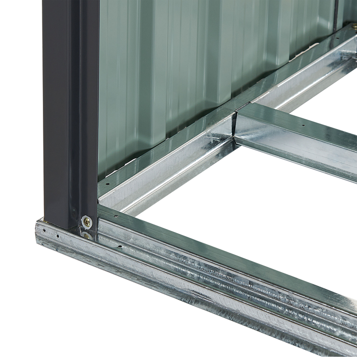 Beliani - AOSTA - Tuinhuis - Grijs - Staal