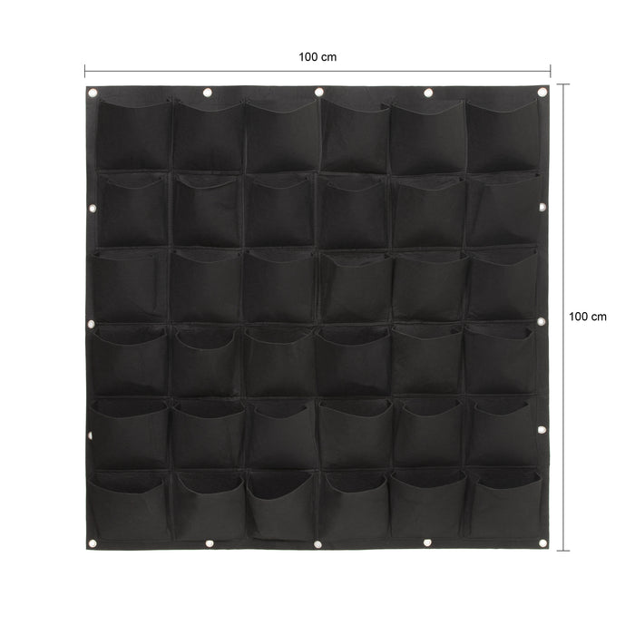 QUVIO Verticale tuin - Plant wand met 36 vakken - 1 x 1 meter