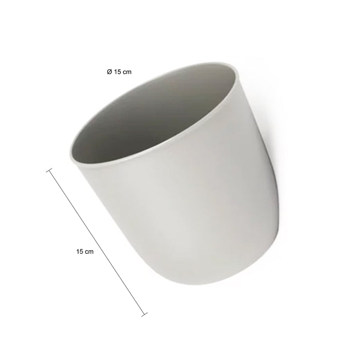 QUVIO Wand bloempot- Kunststof - Lichtgrijs