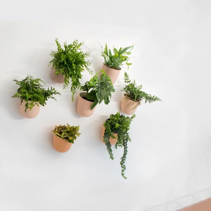 QUVIO Wand bloempot- Kunststof - Okergeel