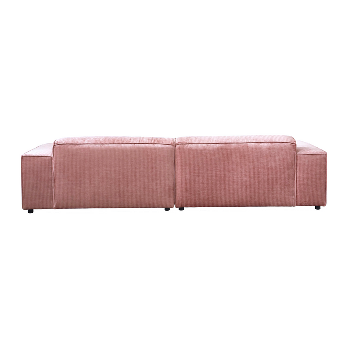 by fonQ Chunky Chaise Longue Rechts - Rib - Oud Roze