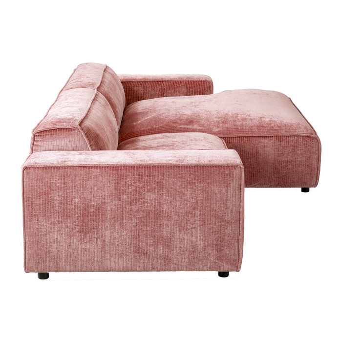 by fonQ Chunky Chaise Longue Rechts - Rib - Oud Roze