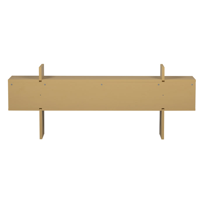 WOOOD Jana Bijzettafel - Grenen - Stro - 70x180x35