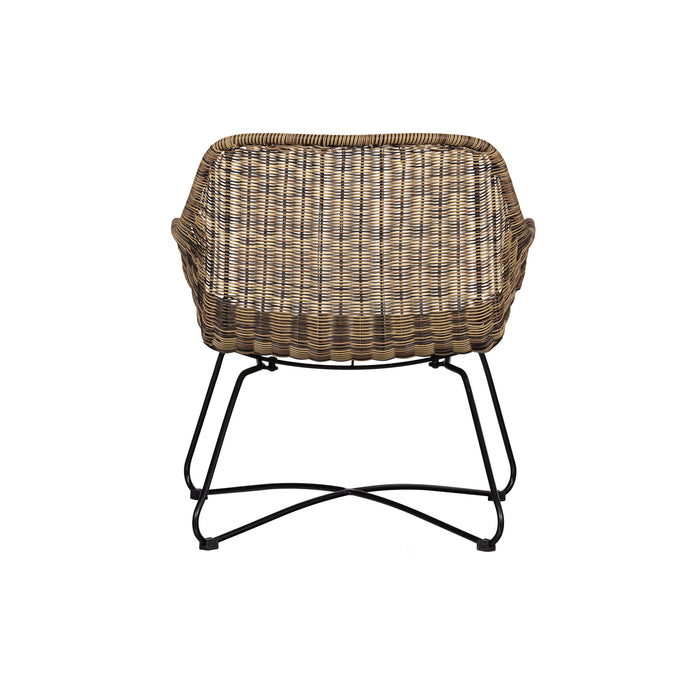 WOOOD Fauteuil Frankie - Rattan - Bruin Melange - 72x65x57