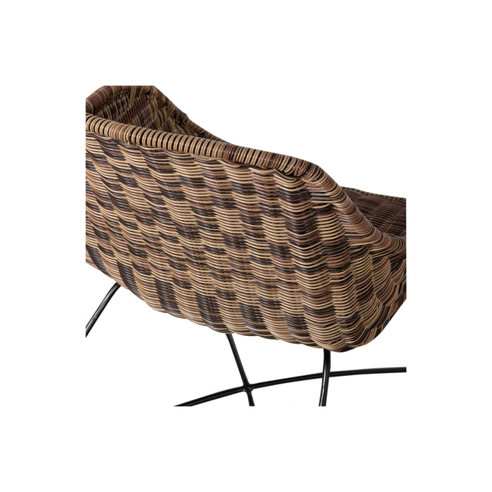 WOOOD Fauteuil Frankie - Rattan - Bruin Melange - 72x65x57