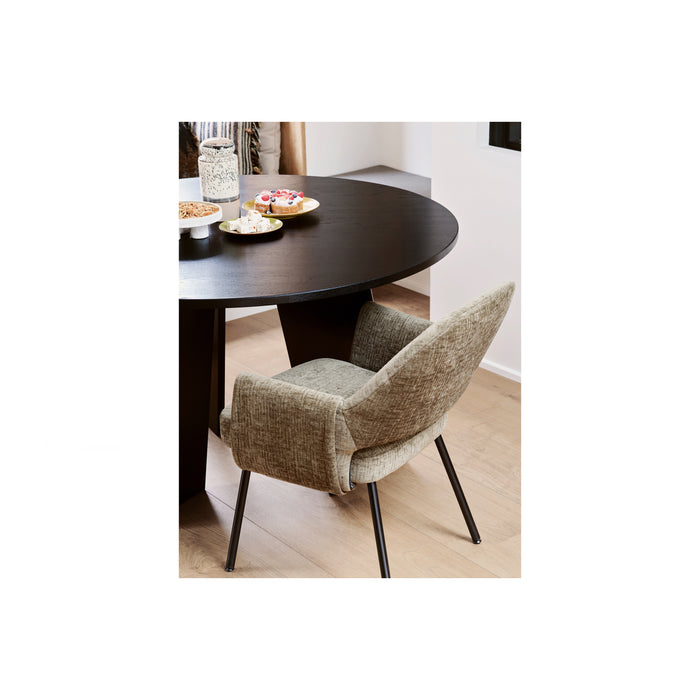 WOOOD Fries Eettafel - Eiken - Blacknight - 75x129x129